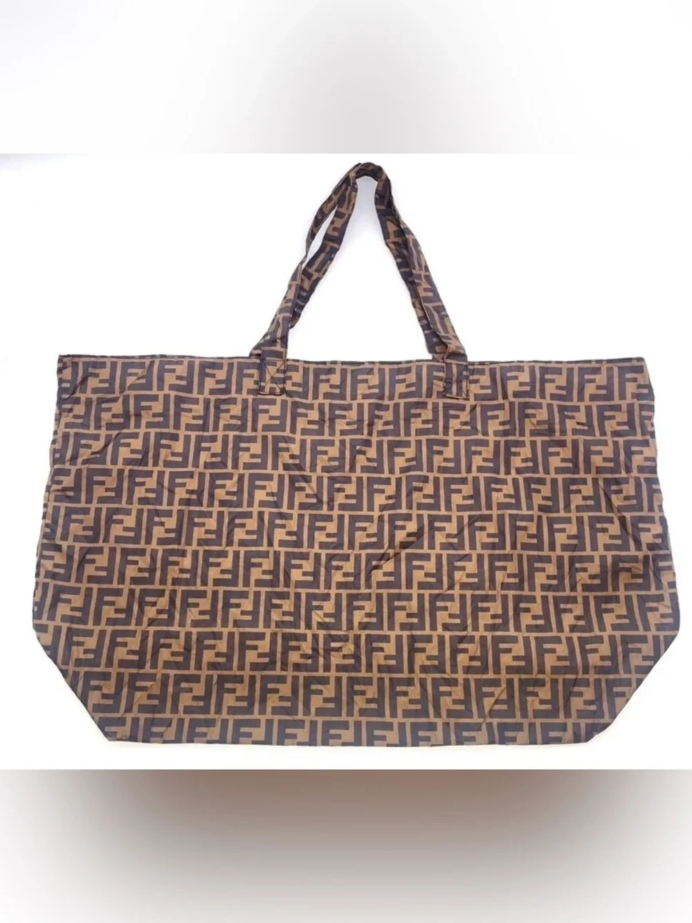NEW Fendi Brown FF HUGE oversized Monogram Canvas Tote